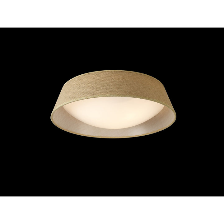 Mantra M6413 Sabina Ceiling 3 x E27 (Max 20W) Brown Linen Shade/White Acrylic