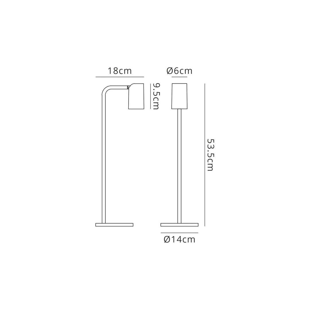 Mantra M7521 Sal Tall Table Lamp Inline Switch 1 Light GU10 Sand White