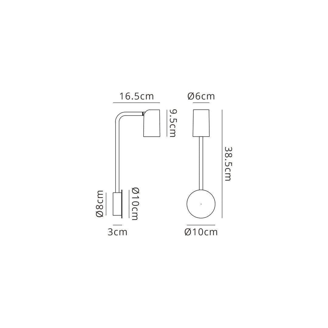 Mantra M7518 Sal Wall Lamp 1 Light GU10 Sand Black