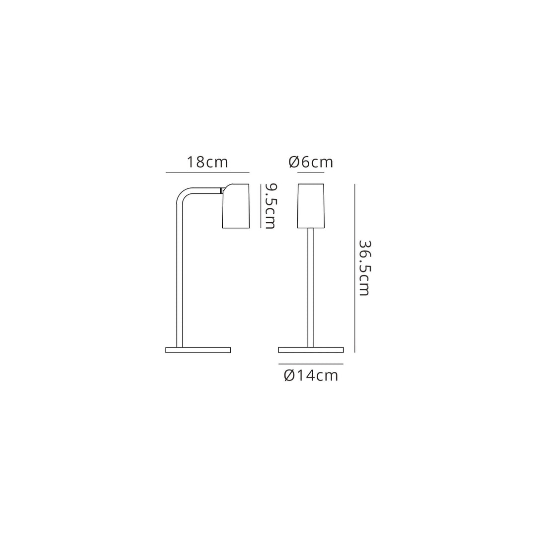 Mantra M7520 Sal Small Table Lamp Inline Switch 1 Light GU10 Sand White