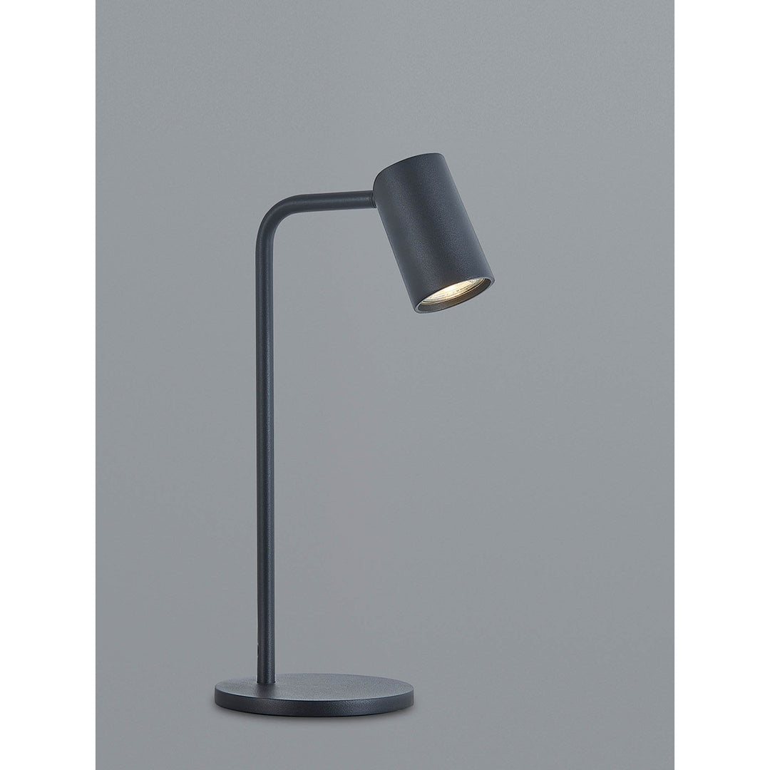 Mantra M7515 Sal Small Table Lamp Inline Switch 1 Light GU10 Sand Black