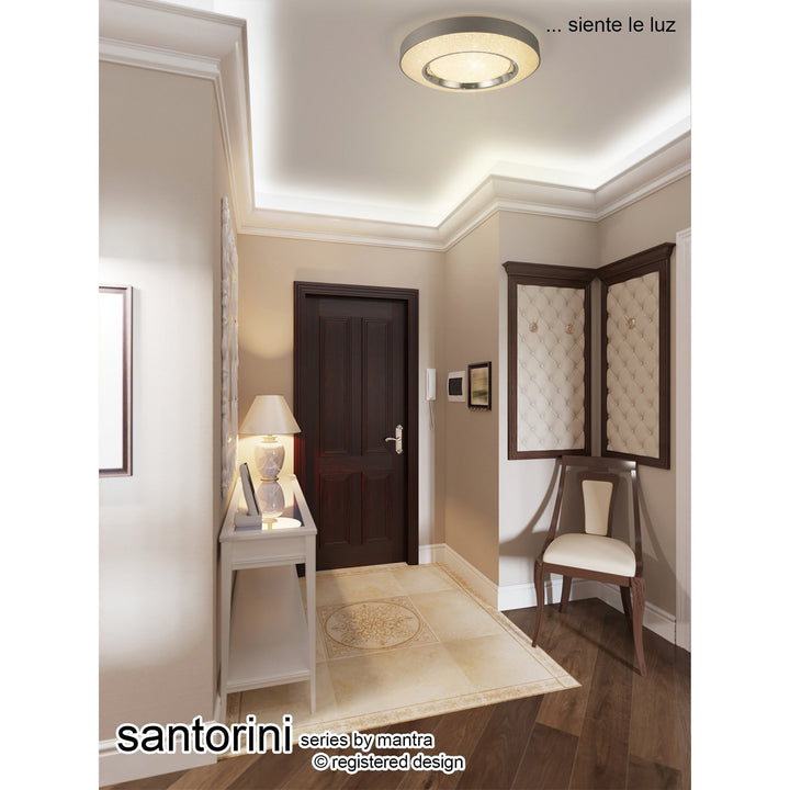 Mantra M6453 Santorini Ceiling 36W LED Remote Control -6000K Polished Chrome / Silver