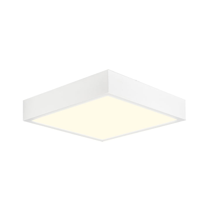 Mantra M6630 Saona 17cm Square LED Surface Flush Fitting 14W Matt White/Frosted Acrylic