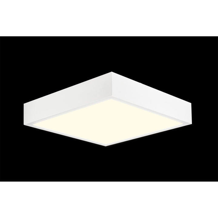 Mantra M6630 Saona 17cm Square LED Surface Flush Fitting 14W Matt White/Frosted Acrylic