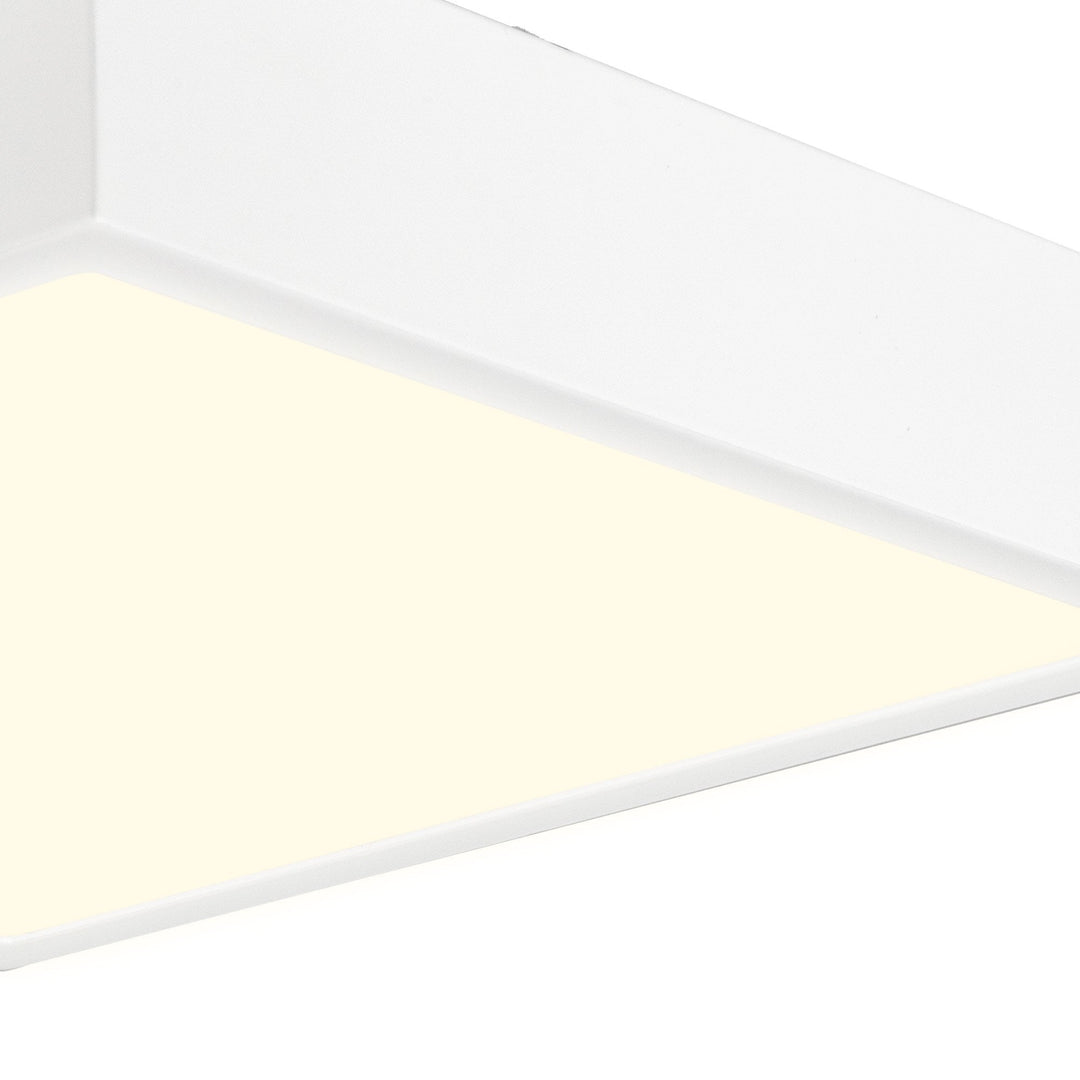 Mantra M6630 Saona 17cm Square LED Surface Flush Fitting 14W Matt White/Frosted Acrylic