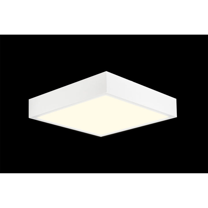 Mantra M6628 Saona 12cm Square LED Surface Flush Fitting 8W Matt White/Frosted Acrylic