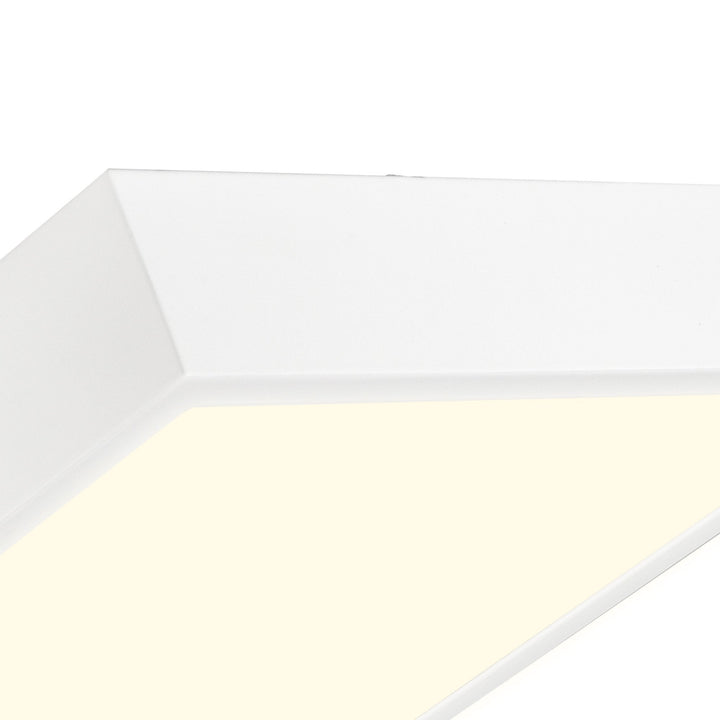 Mantra M6628 Saona 12cm Square LED Surface Flush Fitting 8W Matt White/Frosted Acrylic