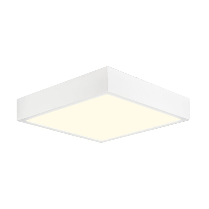 Mantra M6632 Saona 22.5cm Square LED Surface Flush Fitting 24W Matt White/Frosted Acrylic