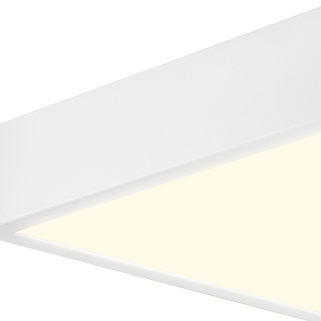 Mantra M6632 Saona 22.5cm Square LED Surface Flush Fitting 24W Matt White/Frosted Acrylic