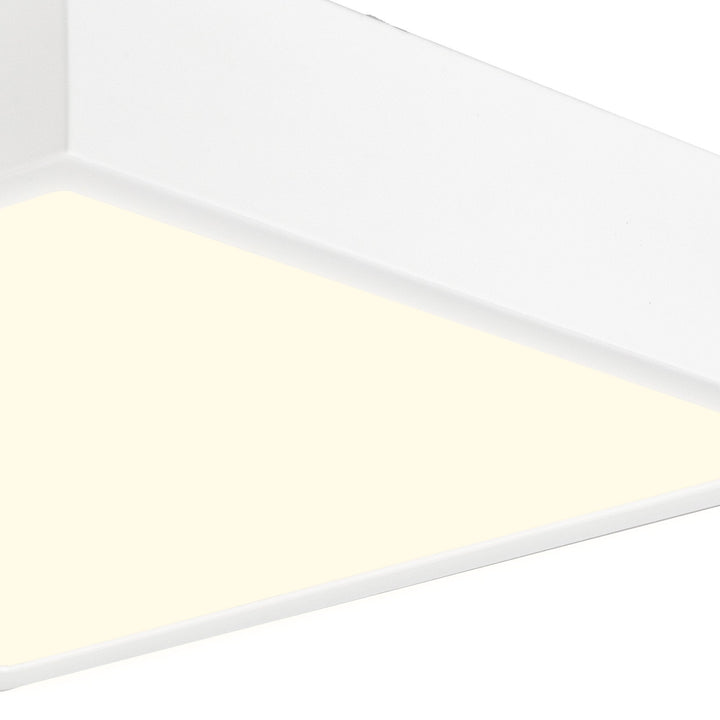 Mantra M6632 Saona 22.5cm Square LED Surface Flush Fitting 24W Matt White/Frosted Acrylic