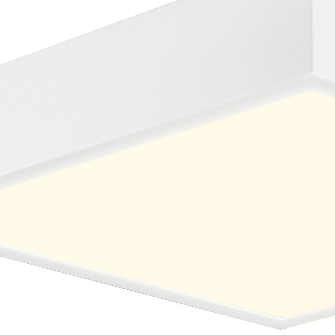 Mantra M6634 Saona 30cm Square LED Surface Flush Fitting 30W Matt White/Frosted Acrylic