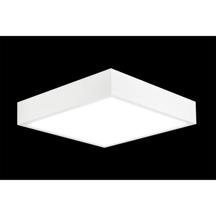 Mantra M6633 Saona 22.5cm Square LED Surface Flush Fitting 24W Matt White/Frosted Acrylic