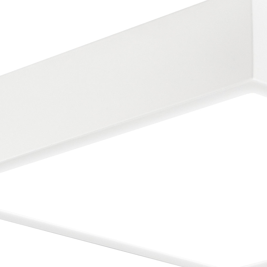 Mantra M6633 Saona 22.5cm Square LED Surface Flush Fitting 24W Matt White/Frosted Acrylic