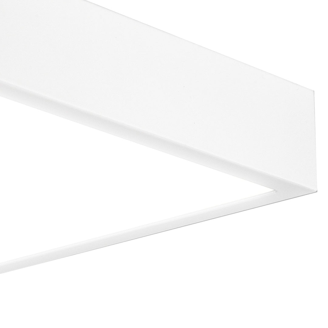 Mantra M6633 Saona 22.5cm Square LED Surface Flush Fitting 24W Matt White/Frosted Acrylic