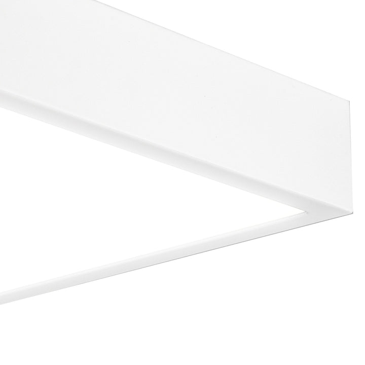 Mantra M6633 Saona 22.5cm Square LED Surface Flush Fitting 24W Matt White/Frosted Acrylic