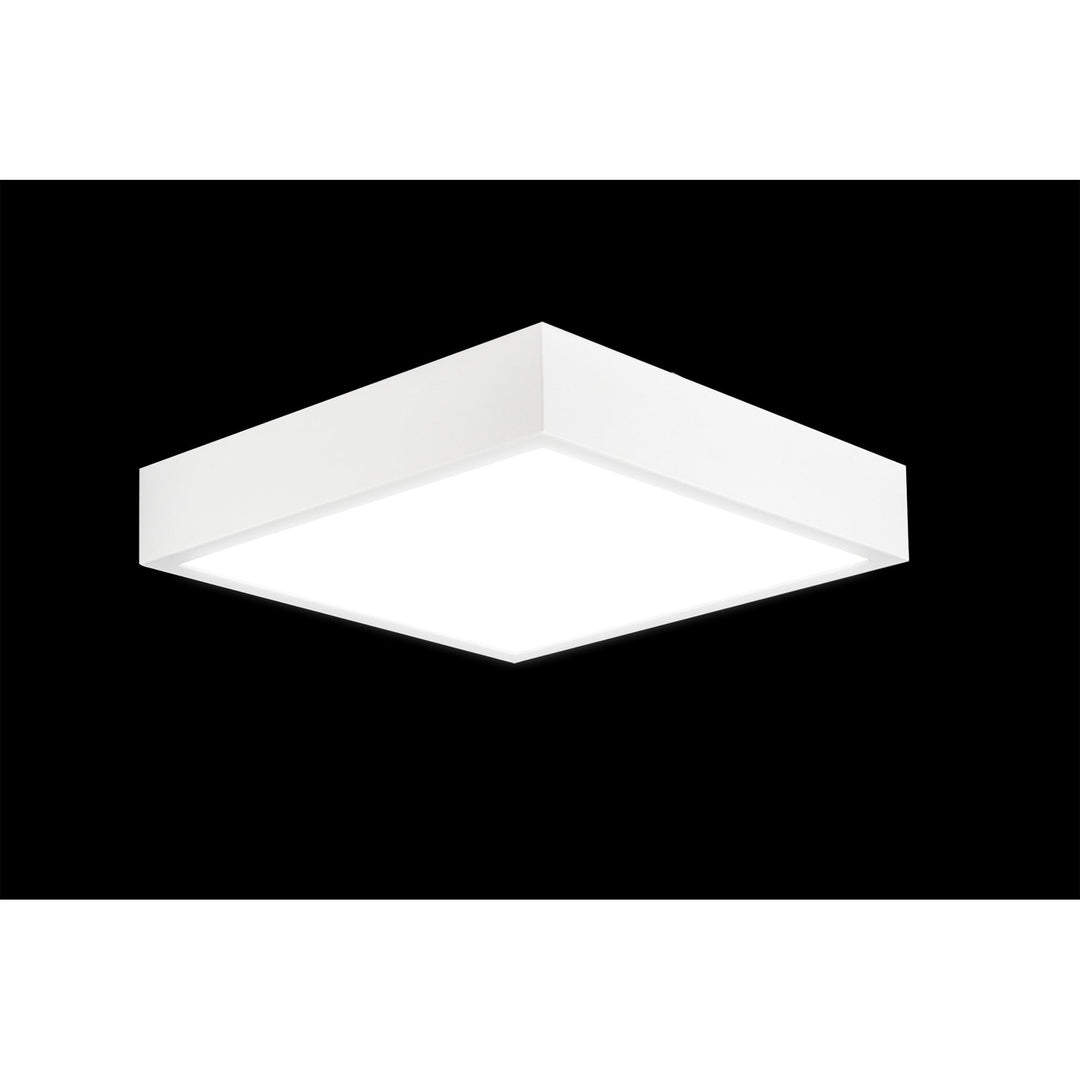 Mantra M6629 Saona 12cm Square LED Surface Flush Fitting 8W Matt White/Frosted Acrylic