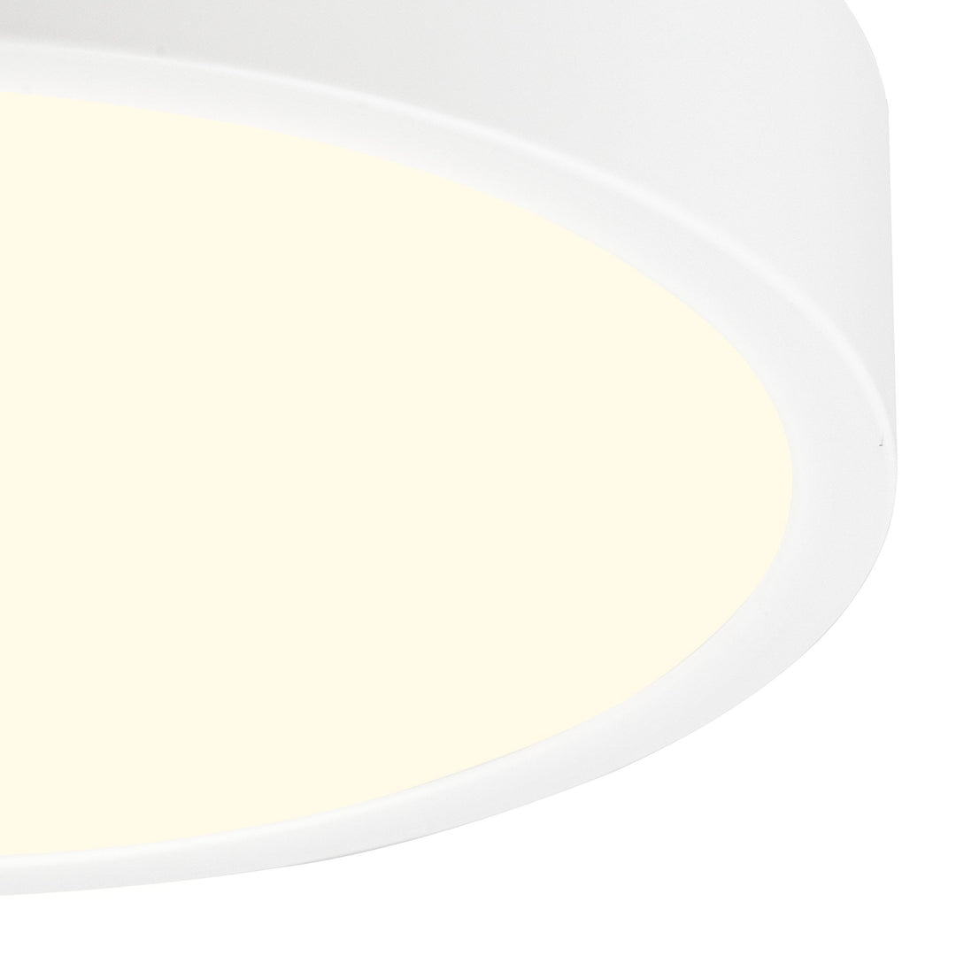 Mantra M6626 Saona 30cm Round LED Surface Flush Fitting 30W Matt White/Frosted Acrylic