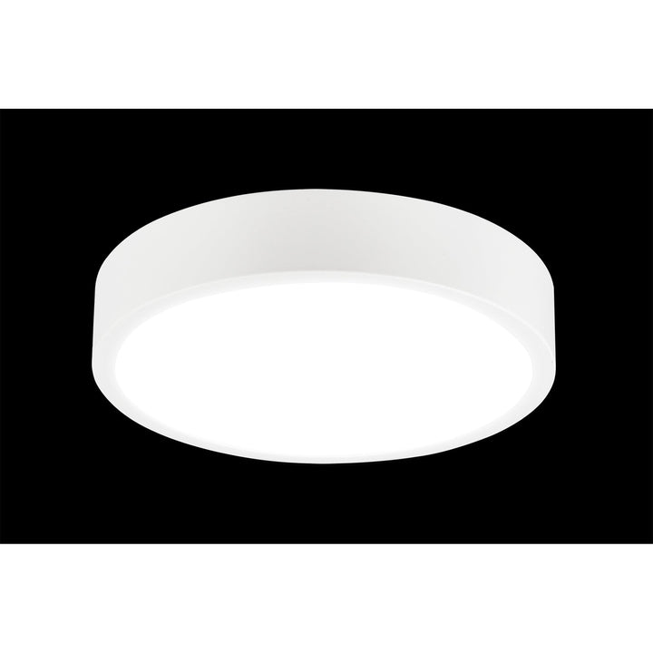 Mantra M6625 Saona 22.5cm Round LED Surface Flush Fitting 24W Matt White/Frosted Acrylic