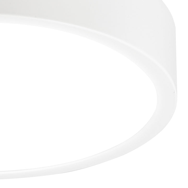 Mantra M6625 Saona 22.5cm Round LED Surface Flush Fitting 24W Matt White/Frosted Acrylic