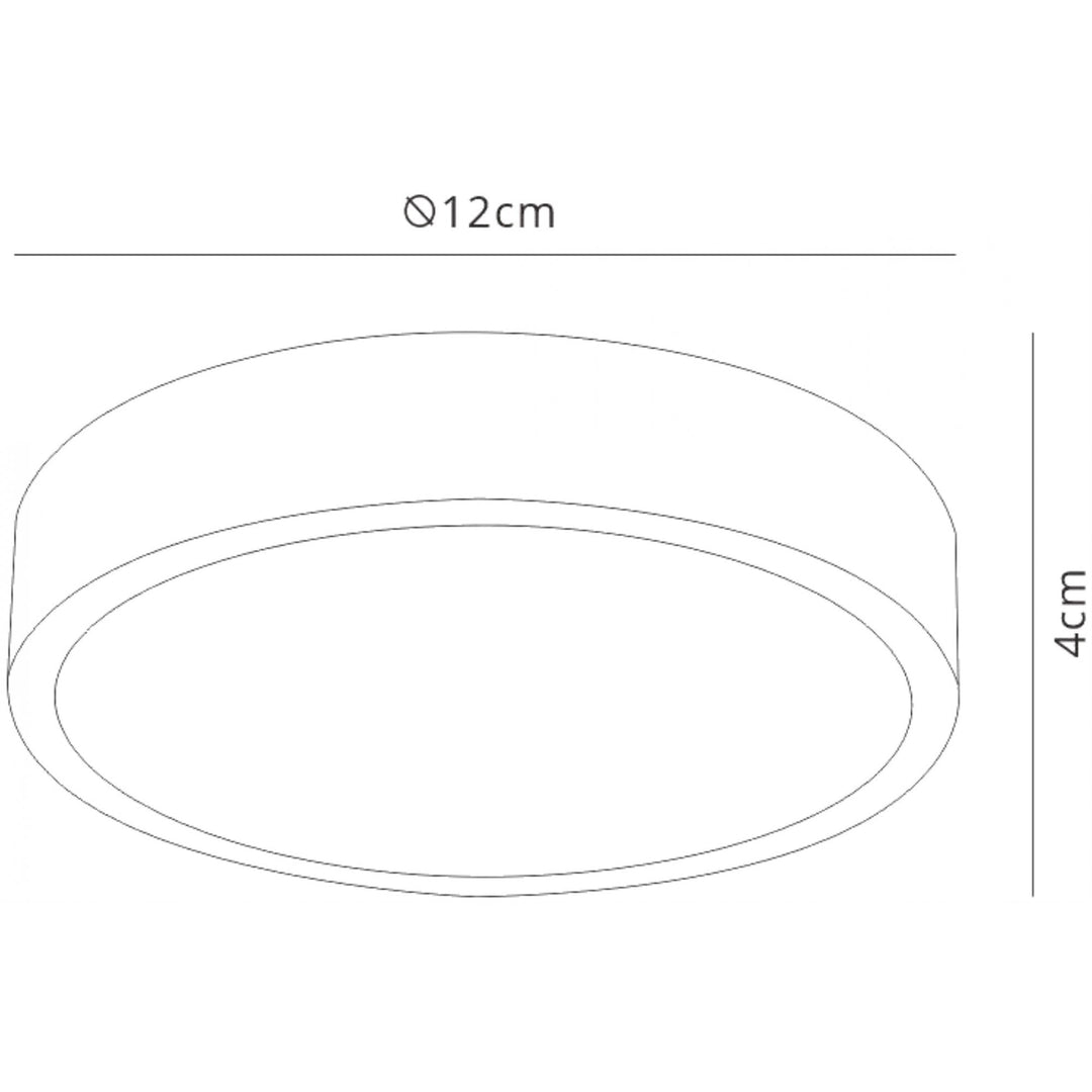 Mantra M6621 Saona 12cm Round LED Surface Flush Fitting 8W Matt White/Frosted Acrylic