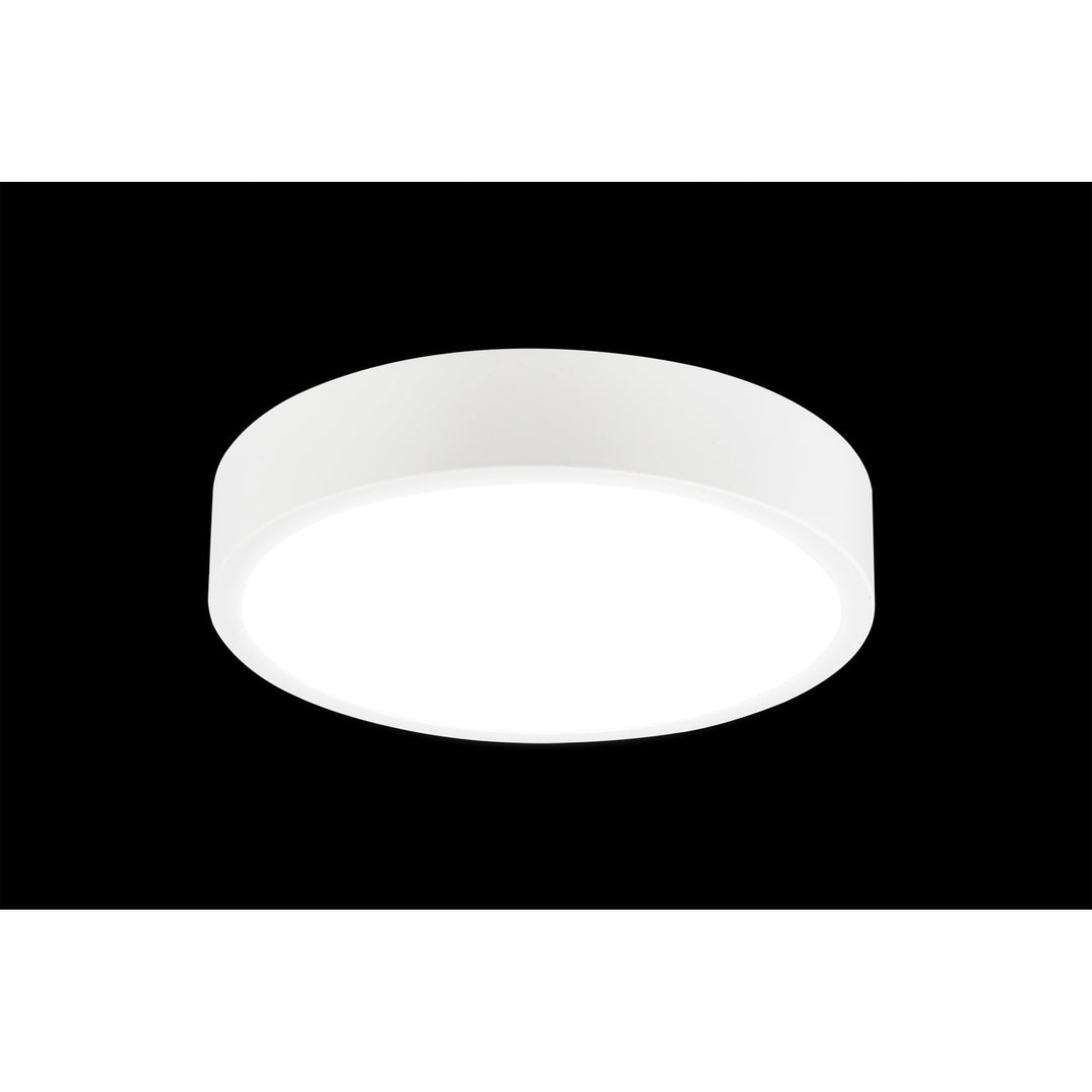 Mantra M6621 Saona 12cm Round LED Surface Flush Fitting 8W Matt White/Frosted Acrylic