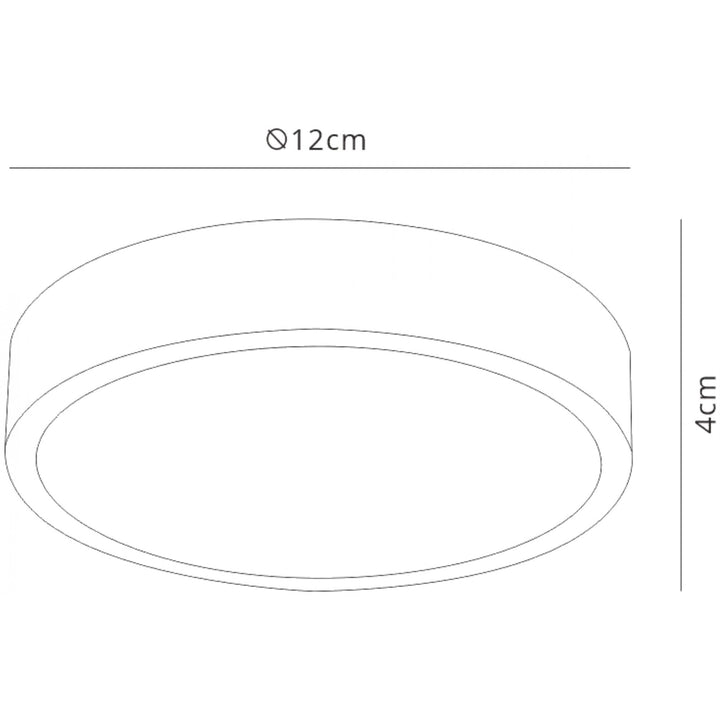 Mantra M6620 Saona 12cm Round LED Surface Flush Fitting 8W Matt White/Frosted Acrylic