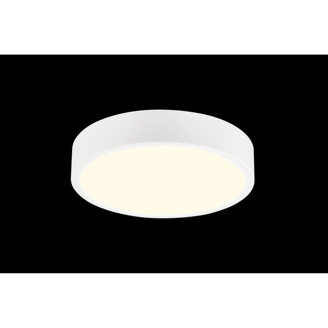 Mantra M6620 Saona 12cm Round LED Surface Flush Fitting 8W Matt White/Frosted Acrylic