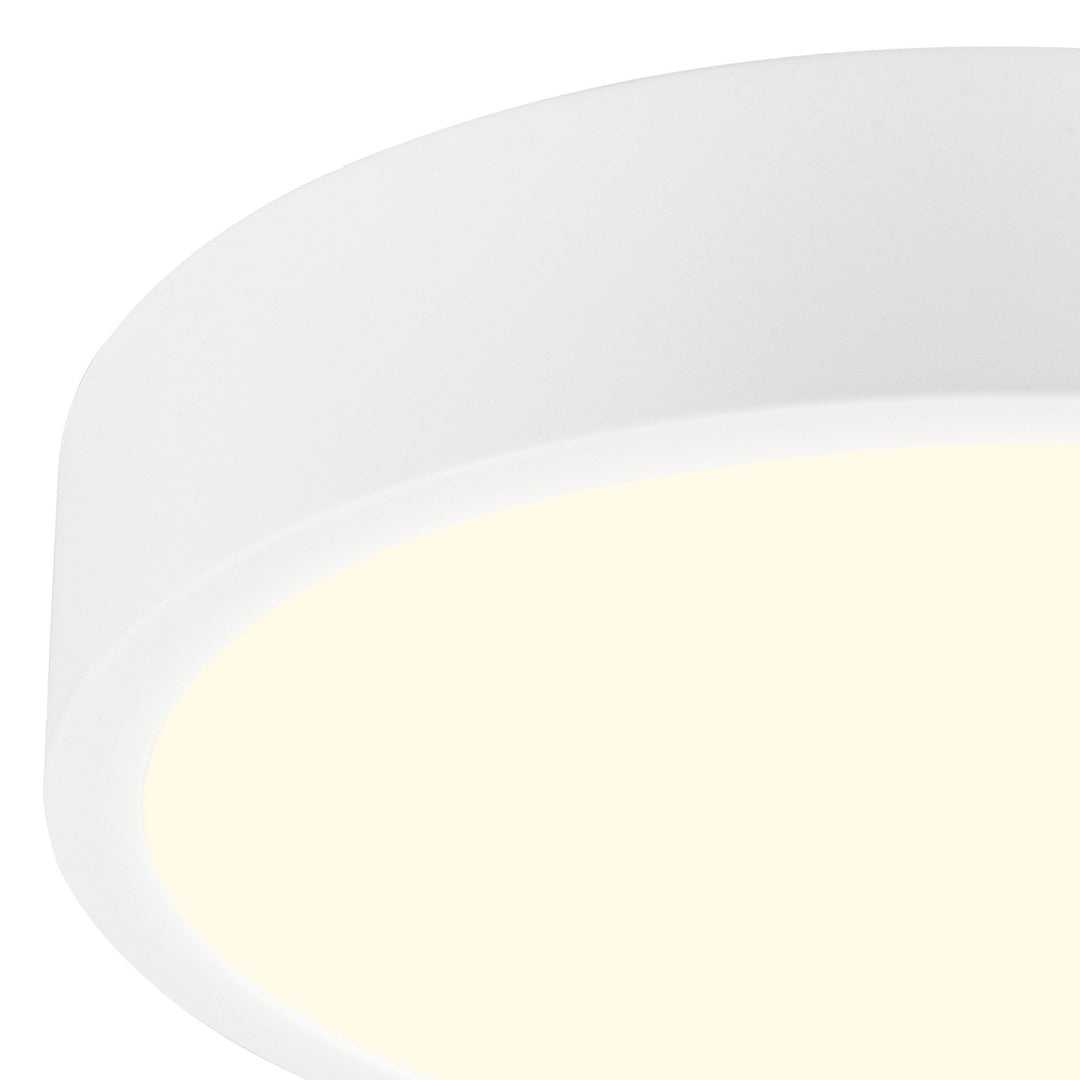 Mantra M6620 Saona 12cm Round LED Surface Flush Fitting 8W Matt White/Frosted Acrylic