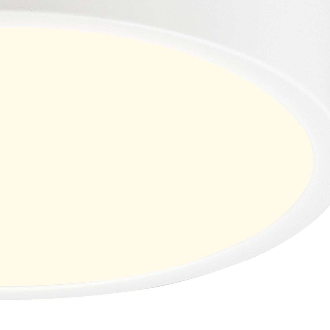 Mantra M6620 Saona 12cm Round LED Surface Flush Fitting 8W Matt White/Frosted Acrylic