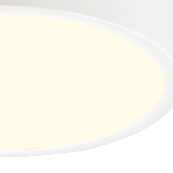 Mantra M6620 Saona 12cm Round LED Surface Flush Fitting 8W Matt White/Frosted Acrylic