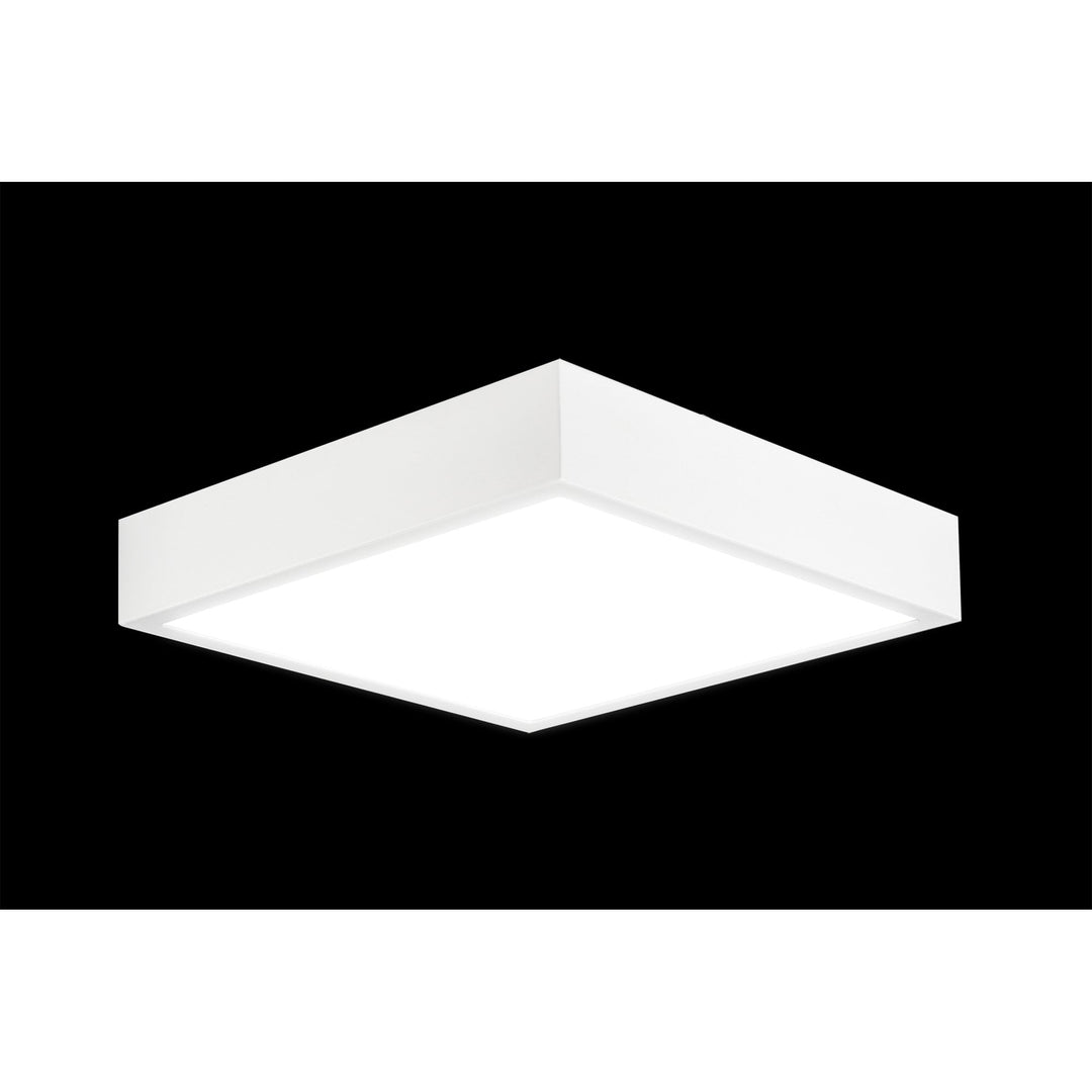 Mantra M6631 Saona 17cm Square LED Surface Flush Fitting 14W Matt White/Frosted Acrylic