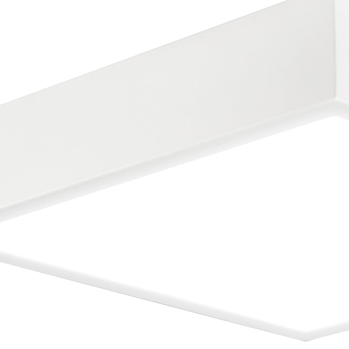 Mantra M6631 Saona 17cm Square LED Surface Flush Fitting 14W Matt White/Frosted Acrylic