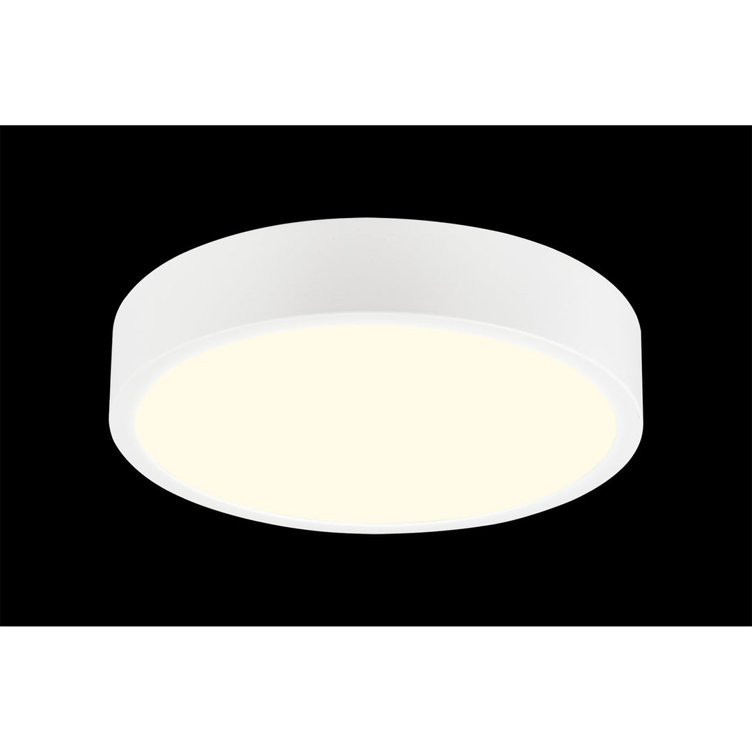 Mantra M6624 | Saona 22.5cm Round LED Surface Flush | Matt White/Frosted Acrylic