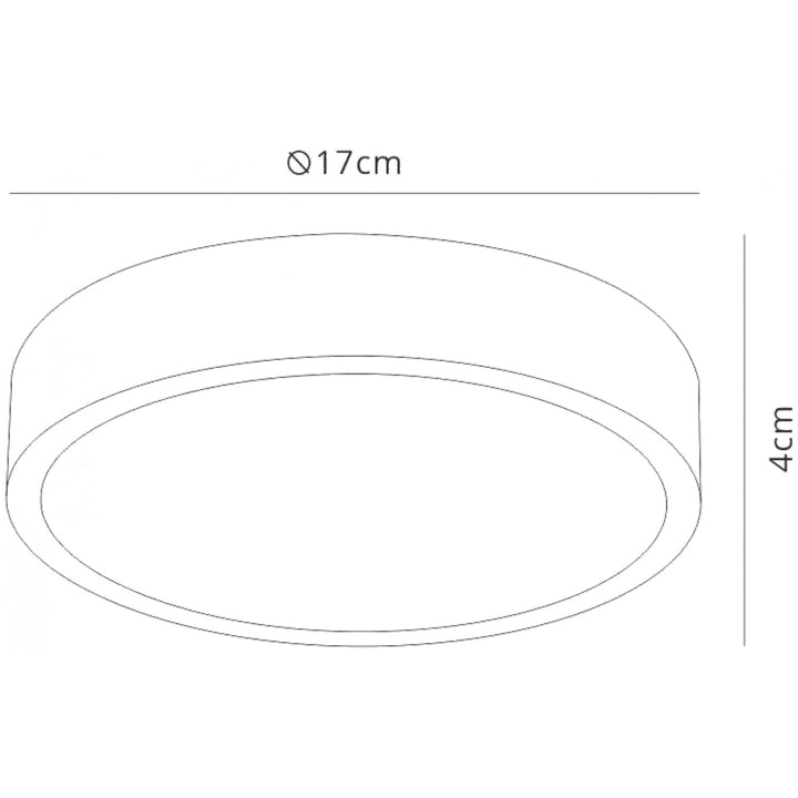 Mantra M6623 Saona 17cm Round LED Surface Flush Fitting 14W Matt White/Frosted Acrylic