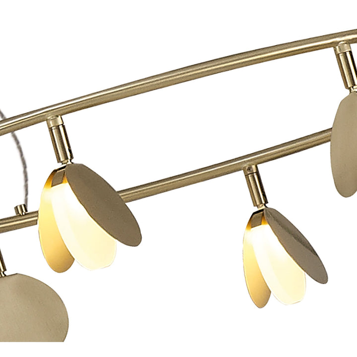 Mantra M7261 Shell 8 Light Pendant Round 40W LED Gold