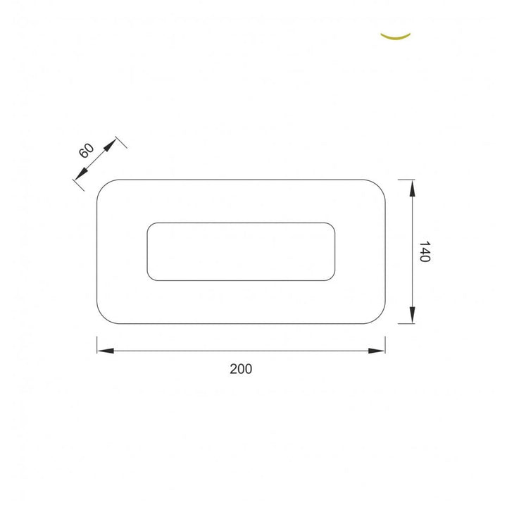 Mantra M5125 Sol Wall Lamp Rectangular 6W LED Aluminium / Acrylic