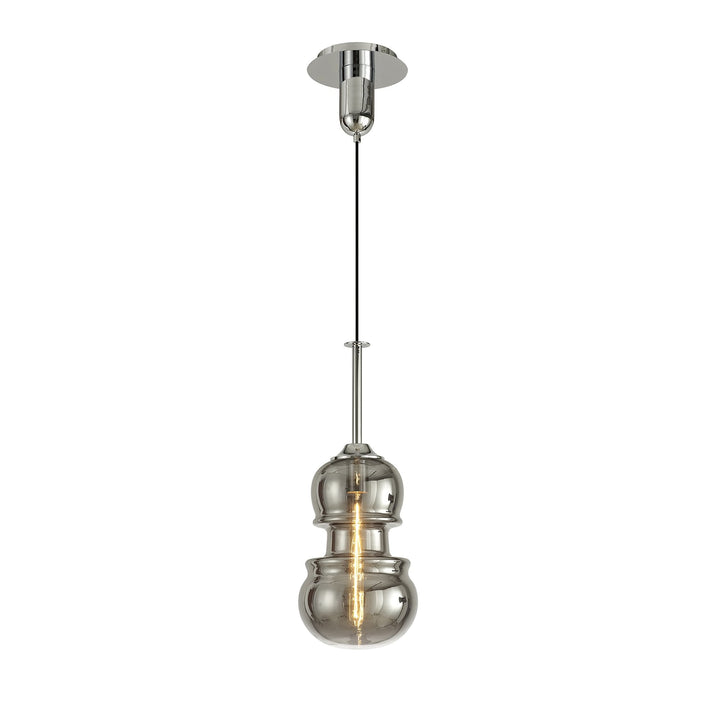 Mantra M6694 Sonata Pendant 22cm Round 1 Light Polished Chrome / Graphite