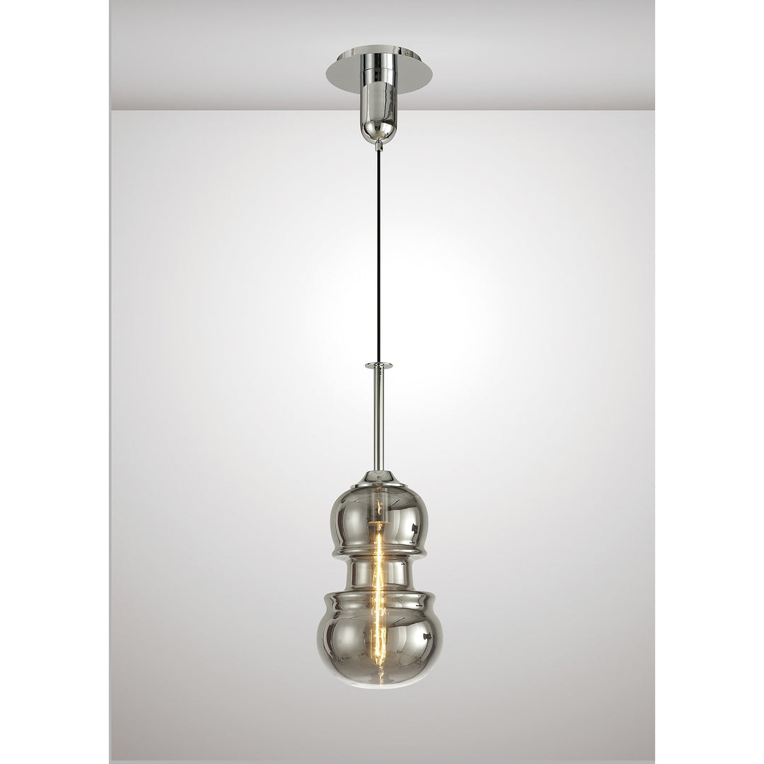 Mantra M6694 Sonata Pendant 22cm Round 1 Light Polished Chrome / Graphite