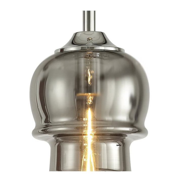 Mantra M6694 Sonata Pendant 22cm Round 1 Light Polished Chrome / Graphite