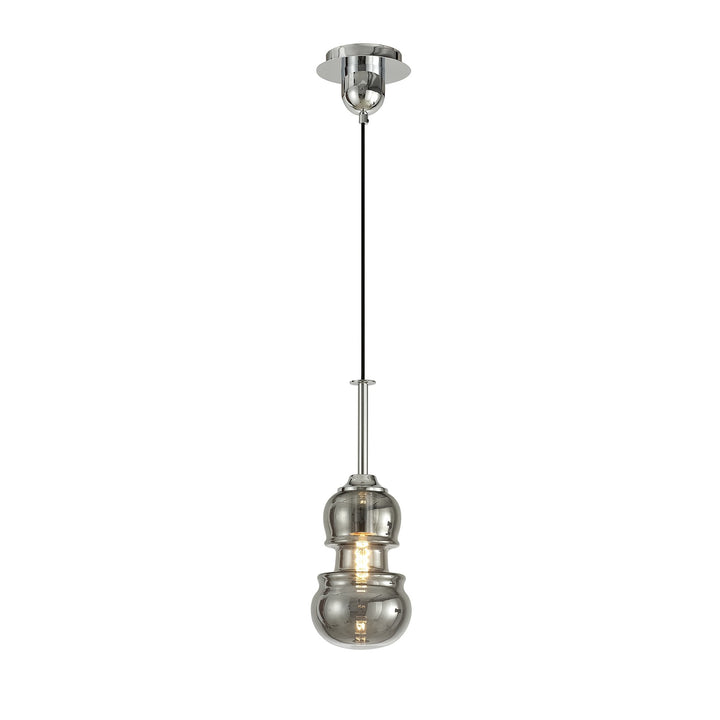 Mantra M6697 Sonata Pendant 15cm Round 1 Light Polished Chrome / Graphite