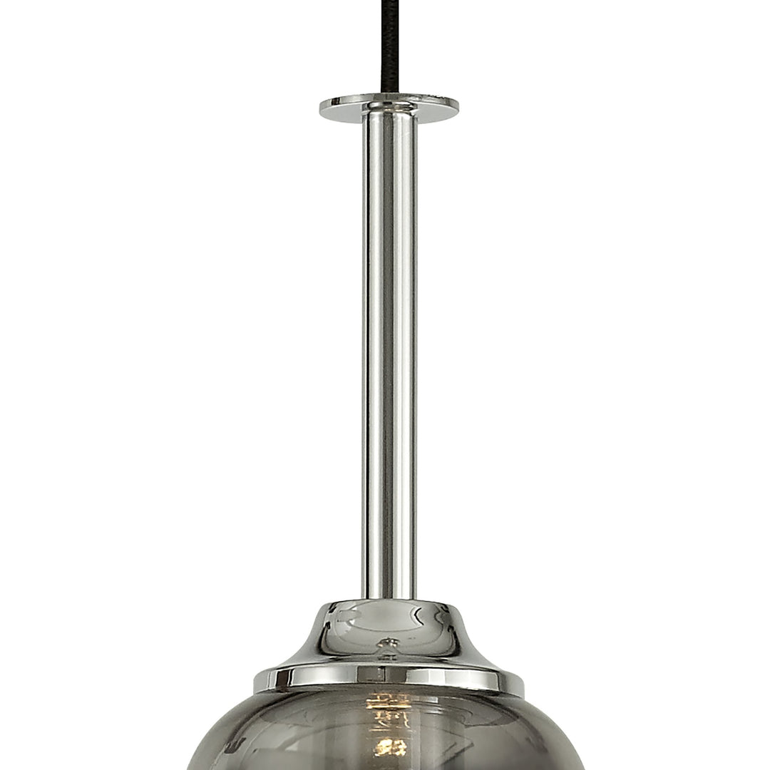 Mantra M6697 Sonata Pendant 15cm Round 1 Light Polished Chrome / Graphite