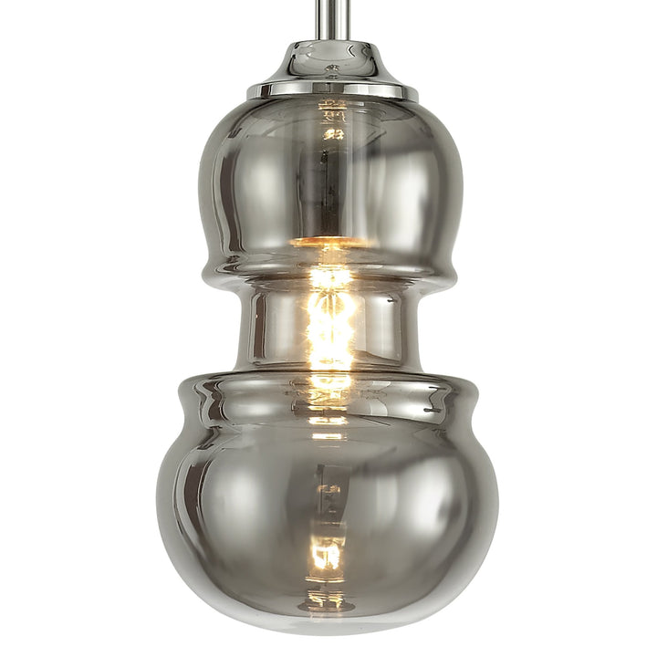 Mantra M6697 Sonata Pendant 15cm Round 1 Light Polished Chrome / Graphite