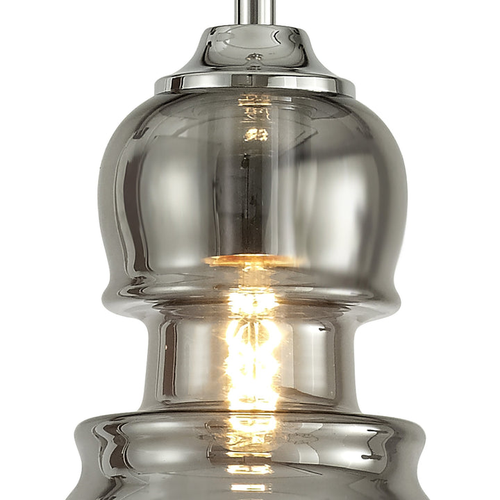 Mantra M6697 Sonata Pendant 15cm Round 1 Light Polished Chrome / Graphite