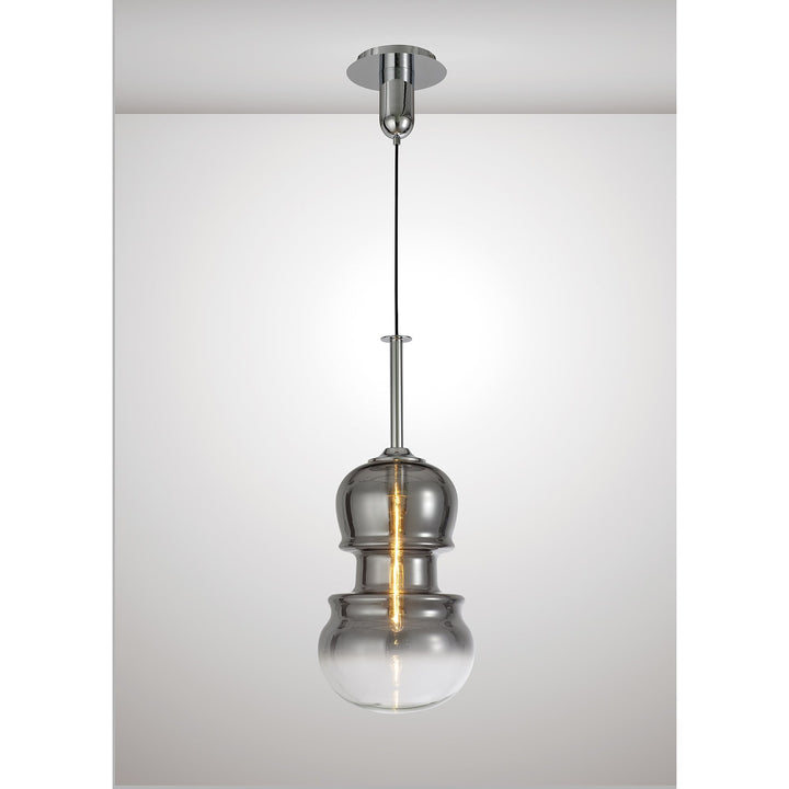 Mantra M6691 Sonata Pendant 29cm Round 1 Light Polished Chrome / Graphite