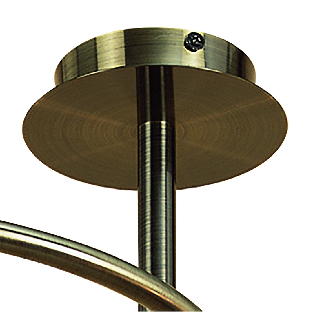 Mantra M8012/1 Sphere Semi Flush 4 Light G9 Antique Brass