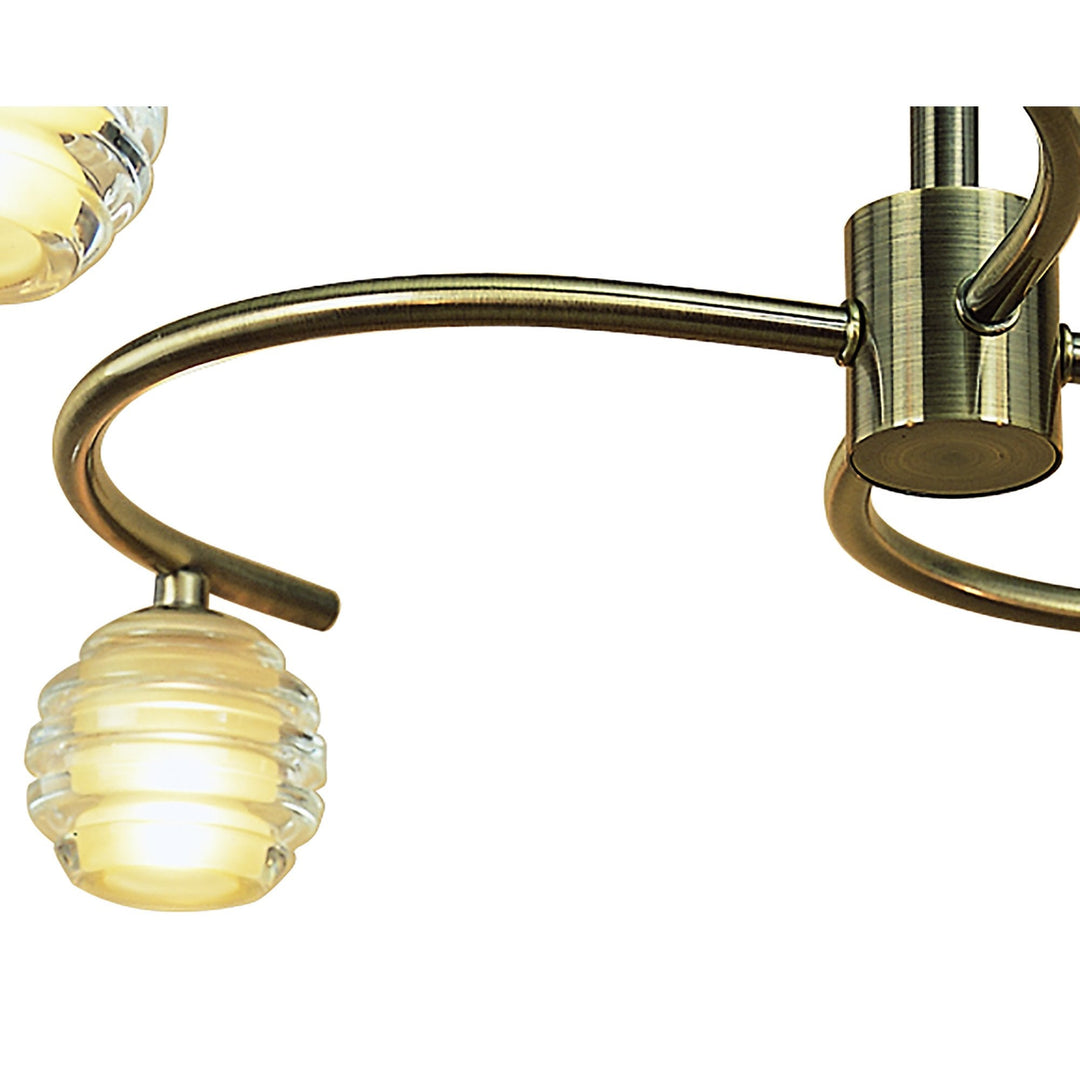 Mantra M8012/1 Sphere Semi Flush 4 Light G9 Antique Brass