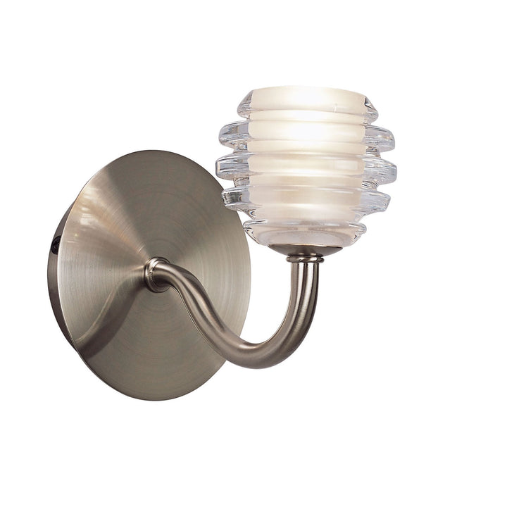 Mantra M8001/1 Sphere Wall Lamp Switched 1 Light G9 Satin Nickel