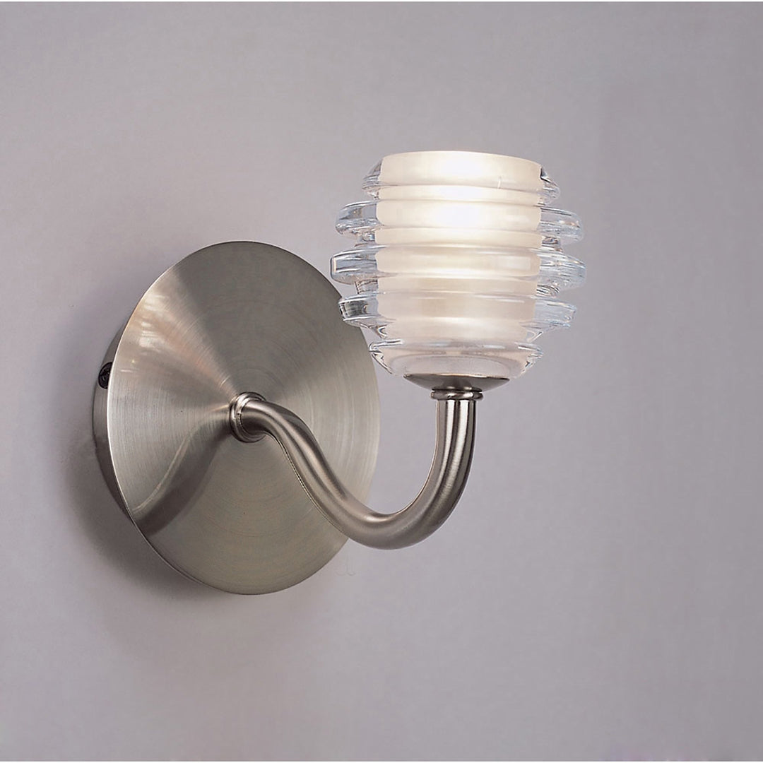 Mantra M8001/1 Sphere Wall Lamp Switched 1 Light G9 Satin Nickel