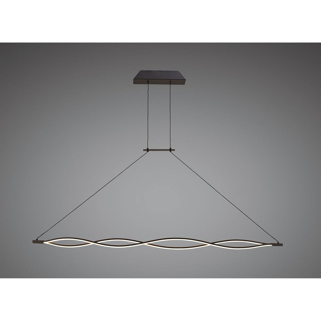 Mantra M5818 Sahara XL Pendant LED Dimmable Frosted Acrylic Brown Oxide