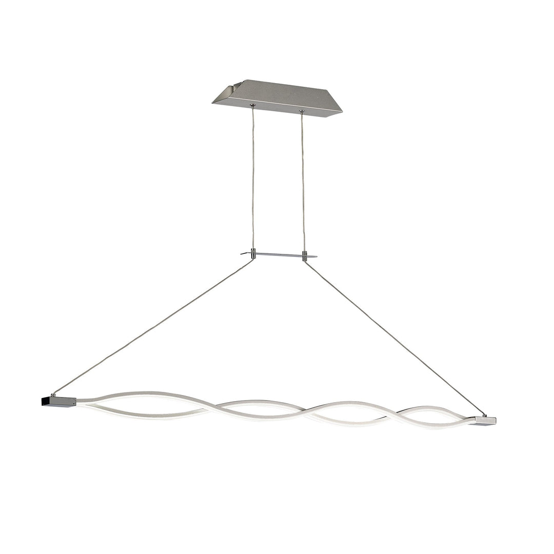 Mantra M4864 Sahara Pendant LED Dimmable Silver Frosted Acrylic Polished Chrome